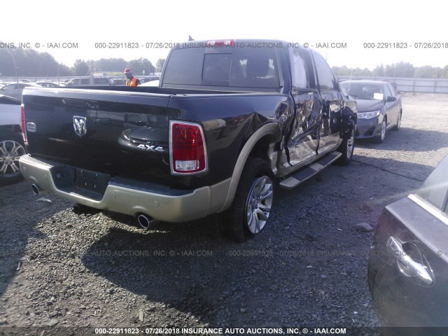 1C6RR7PT7HS584233 - 2017 RAM 1500 LONGHORN BLACK photo 4