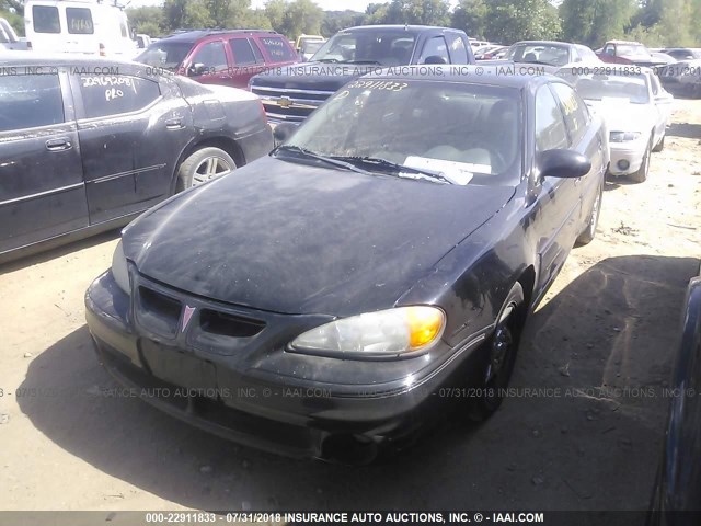 1G2NW52EX2M649461 - 2002 PONTIAC GRAND AM GT BLACK photo 2