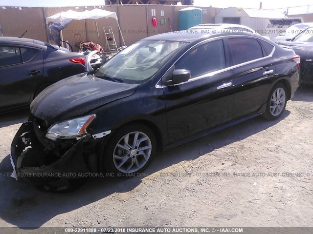 3N1AB7AP1DL657629 - 2013 NISSAN SENTRA S/SV/SR/SL BLACK photo 2