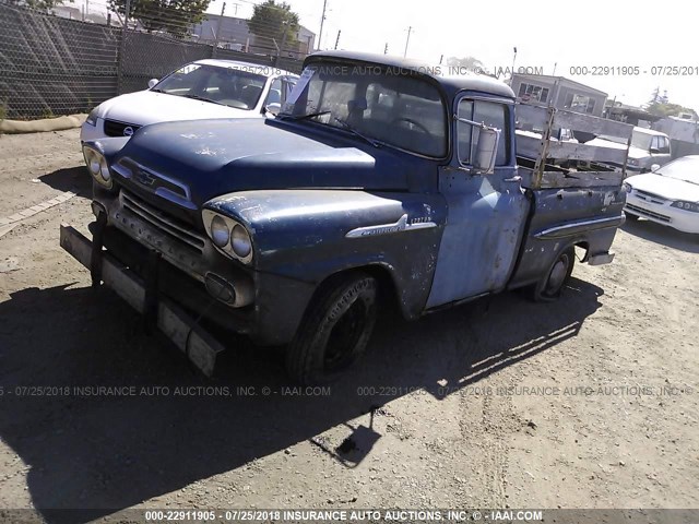 3A590117919 - 1959 CHEVROLET 1959 APACHE  BLUE photo 2