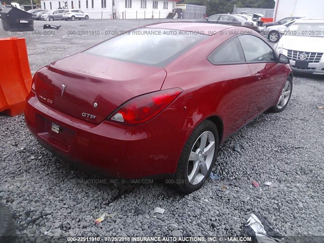 1G2ZM177674182797 - 2007 PONTIAC G6 GTP RED photo 4