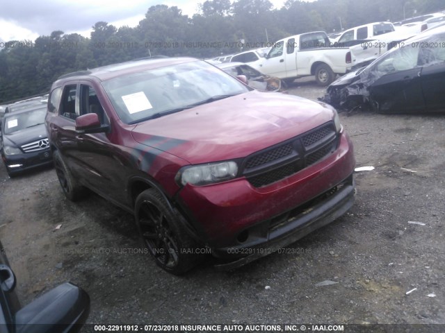 1D4SD4GTXBC592323 - 2011 DODGE DURANGO CREW RED photo 1