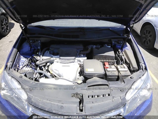 4T1BF1FK4FU967469 - 2015 TOYOTA CAMRY LE/XLE/SE/XSE 蓝色 照片 10