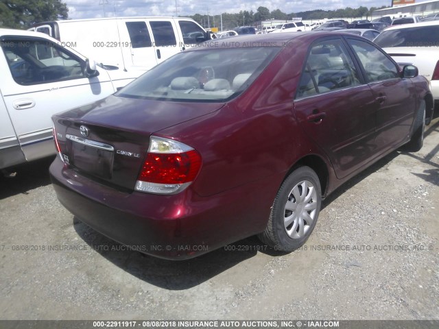 4T1BE32K76U138836 - 2006 TOYOTA CAMRY LE/XLE/SE Tünd qırmızı foto 4