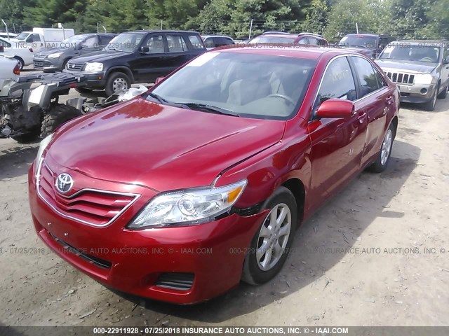 4T1BF3EK7BU681980 - 2011 TOYOTA CAMRY SE/LE/XLE წითელი ფოტო 2