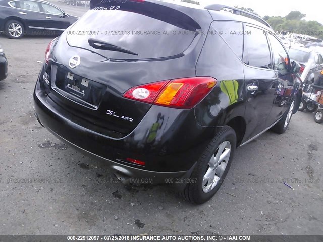 JN8AZ18W19W154627 - 2009 NISSAN MURANO S/SL/LE BLACK photo 4