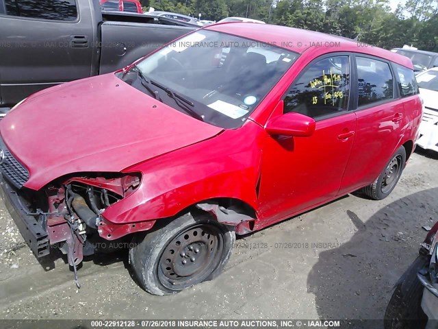 2T1KR32E96C592909 - 2006 TOYOTA COROLLA MATRIX XR RED photo 2