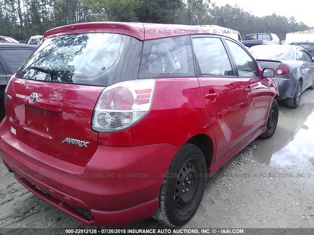 2T1KR32E96C592909 - 2006 TOYOTA COROLLA MATRIX XR RED photo 4