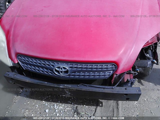 2T1KR32E96C592909 - 2006 TOYOTA COROLLA MATRIX XR RED photo 6