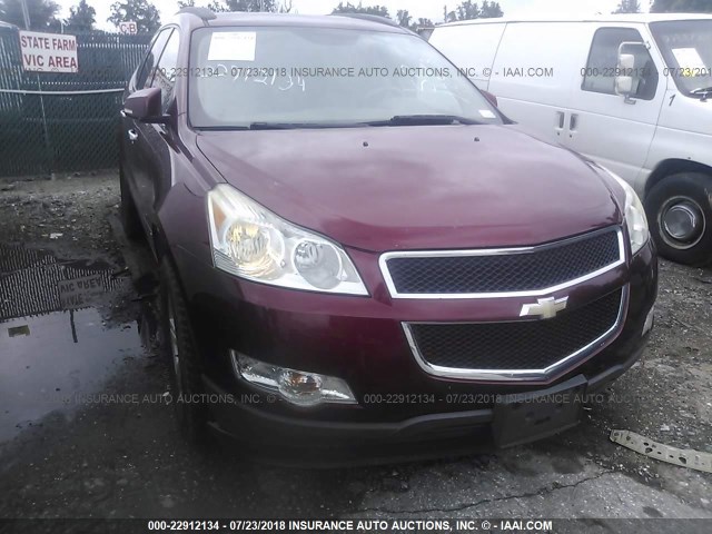 1GNLRGED4AS125376 - 2010 CHEVROLET TRAVERSE LT MAROON photo 6