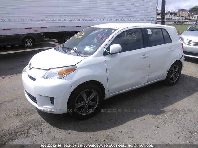 JTKKU4B41C1015408 - 2012 TOYOTA SCION XD WHITE photo 2