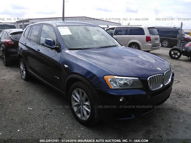 5UXWX9C52D0A27872 - 2013 BMW X3 XDRIVE28I BLUE photo 1