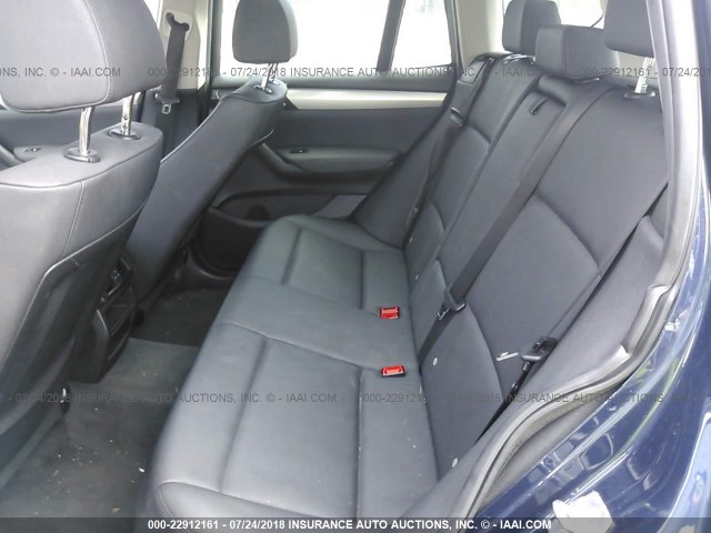 5UXWX9C52D0A27872 - 2013 BMW X3 XDRIVE28I BLUE photo 8
