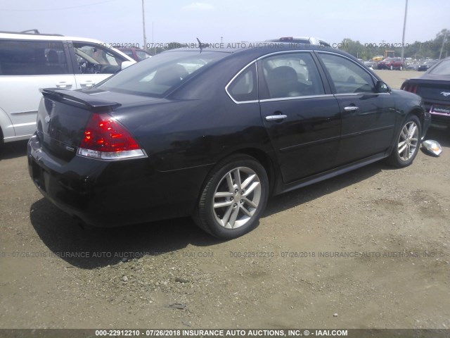 2G1WC5E37E1148152 - 2014 CHEVROLET IMPALA LIMITED LTZ BLACK photo 4