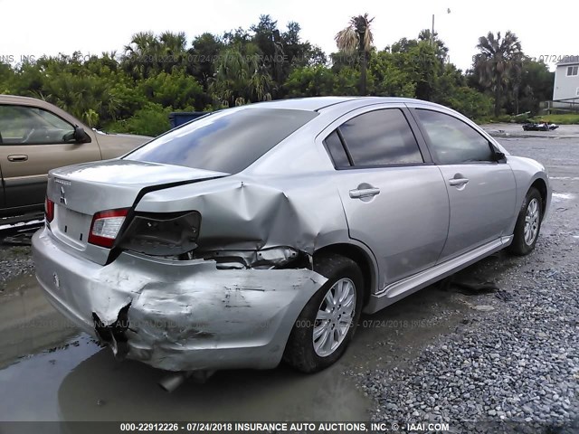 4A32B2FF8AE004292 - 2010 MITSUBISHI GALANT FE GRAY photo 4