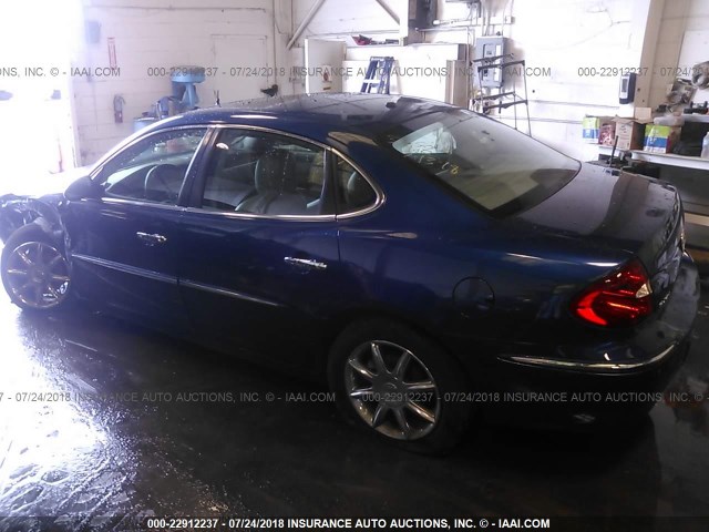 2G4WE567451225932 - 2005 BUICK LACROSSE CXS BLUE photo 3