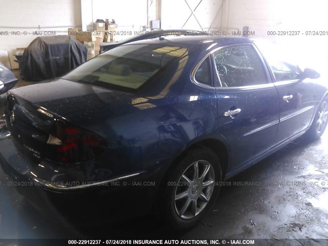 2G4WE567451225932 - 2005 BUICK LACROSSE CXS BLUE photo 4