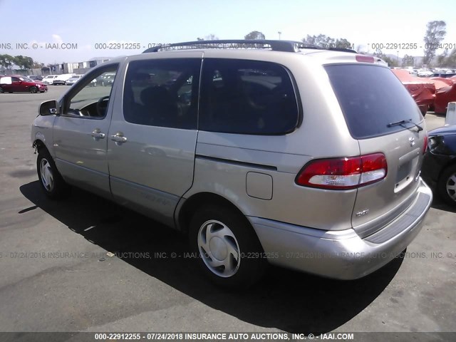 4T3ZF13C41U375582 - 2001 TOYOTA SIENNA LE/XLE TAN photo 3