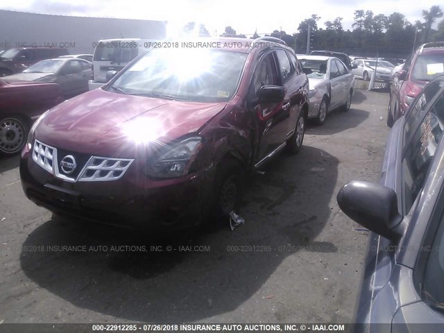 JN8AS5MTXFW154676 - 2015 NISSAN ROGUE SELECT S RED photo 2