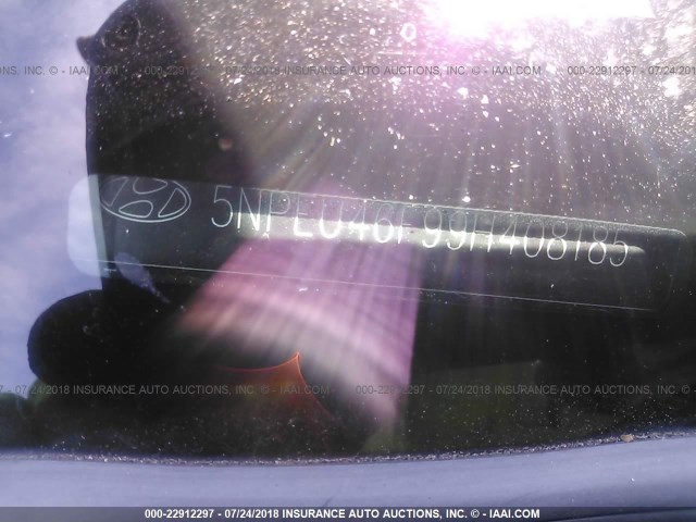 5NPEU46F99H408185 - 2009 HYUNDAI SONATA SE/LIMITED BLACK photo 9