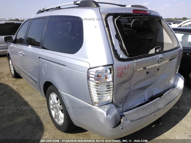 KNDMB233866053290 - 2006 KIA SEDONA EX/LX SILVER photo 3