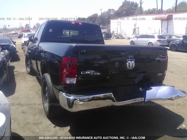 1C6RD6GP9CS115908 - 2012 DODGE RAM 1500 SLT BLACK photo 3