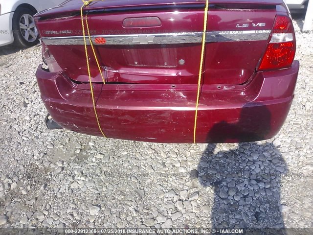 1G1ZT54835F159233 - 2005 CHEVROLET MALIBU LS Tünd qırmızı foto 6