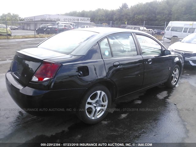1G8AK52F23Z150456 - 2003 SATURN ION LEVEL 3 BLACK photo 4