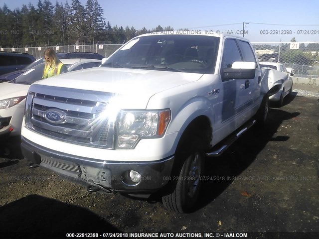 1FTFW1ET2BFB06306 - 2011 FORD F150 SUPERCREW WHITE photo 2