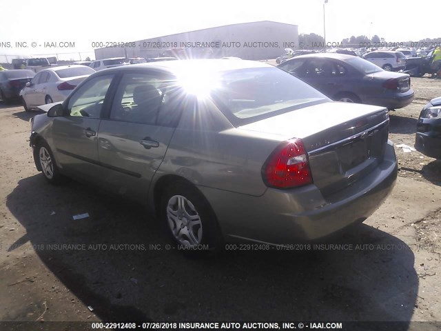 1G1ZS52F35F308423 - 2005 CHEVROLET MALIBU მწვანე ფოტო 3