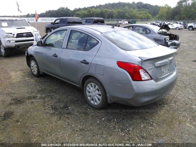 3N1CN7AP2CL811117 - 2012 NISSAN VERSA S/SV/SL GRAY photo 3