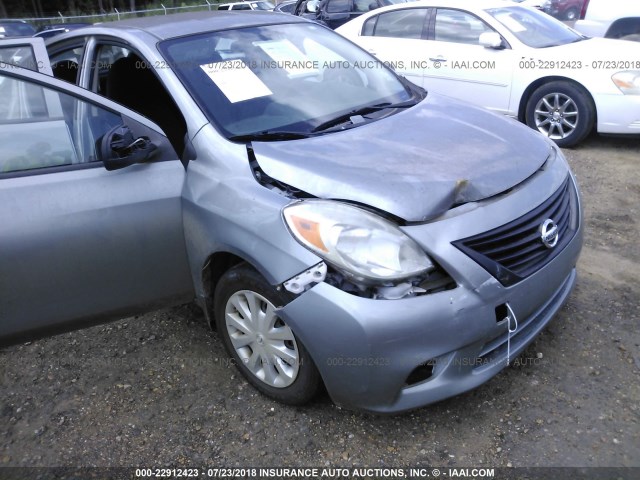 3N1CN7AP2CL811117 - 2012 NISSAN VERSA S/SV/SL GRAY photo 6