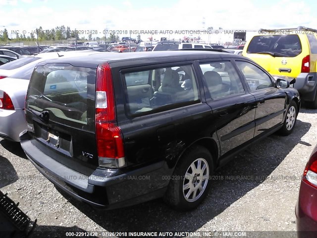 YV1SW61R221188034 - 2002 VOLVO V70 BLACK photo 4