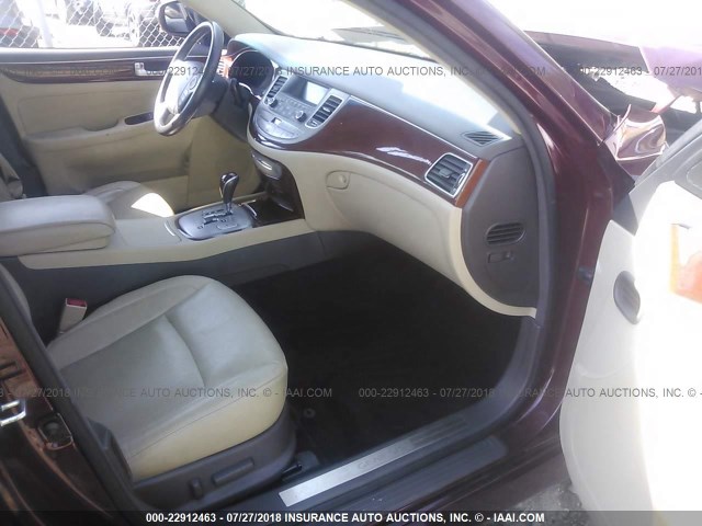 KMHGC4DD7CU204085 - 2012 HYUNDAI GENESIS 3.8L MAROON photo 5