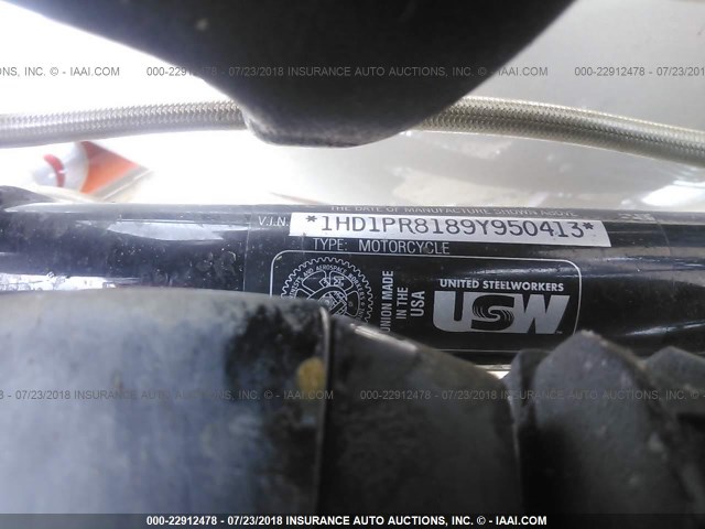 1HD1PR8189Y950413 - 2009 HARLEY-DAVIDSON FLHTCUSE4  ORANGE photo 10