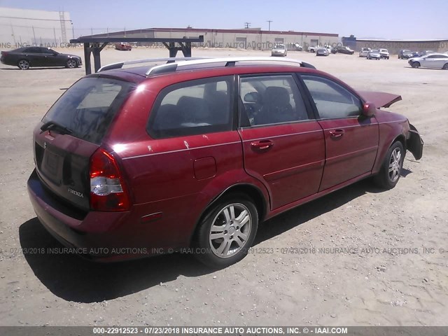 KL5JJ86Z86K289685 - 2006 SUZUKI FORENZA PREMIUM RED photo 4