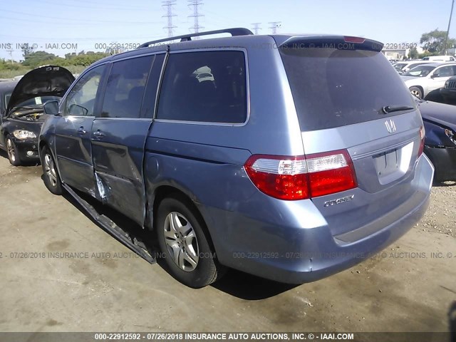 5FNRL38736B028421 - 2006 HONDA ODYSSEY BLUE photo 3