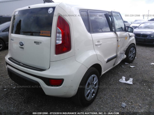 KNDJT2A53D7560450 - 2013 KIA SOUL CREAM photo 4