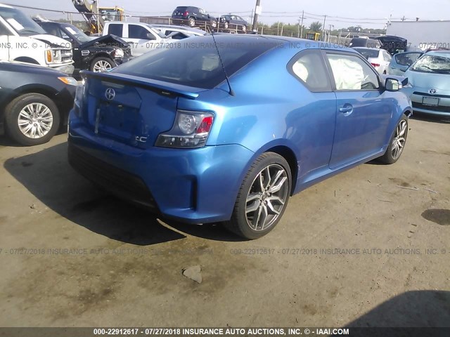 JTKJF5C70E3077992 - 2014 TOYOTA SCION TC 蓝色 照片 4