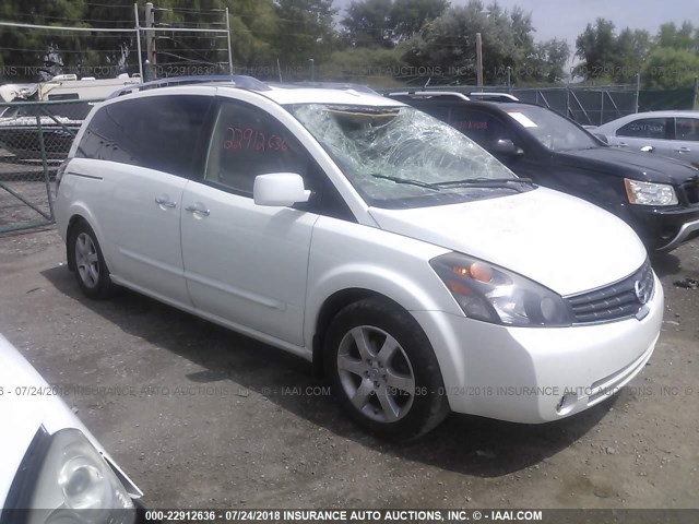 5N1BV28U08N118878 - 2008 NISSAN QUEST S/SE/SL WHITE photo 1