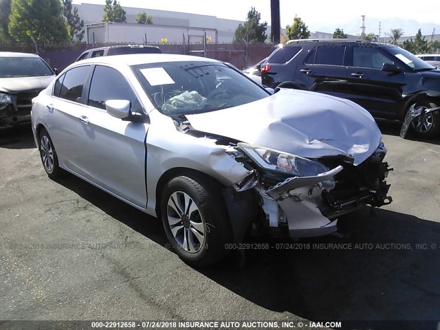1HGCR2F37EA065561 - 2014 HONDA ACCORD LX SILVER photo 1