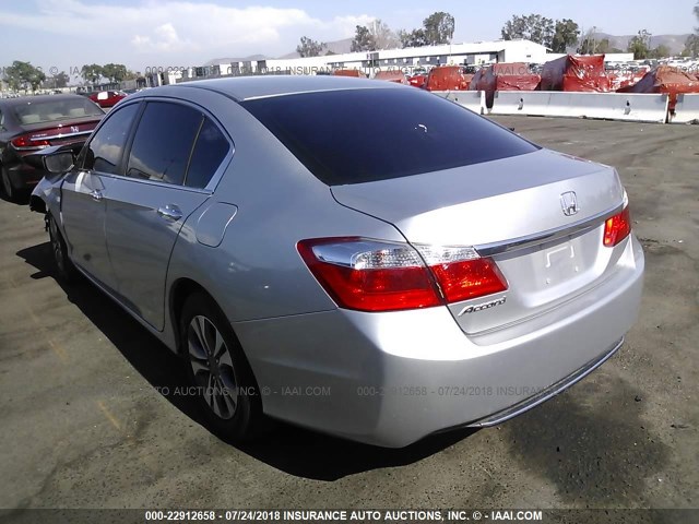 1HGCR2F37EA065561 - 2014 HONDA ACCORD LX SILVER photo 3