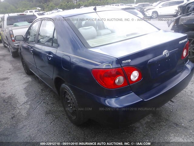 1NXBR32E96Z594206 - 2006 TOYOTA COROLLA CE/LE/S BLUE photo 3