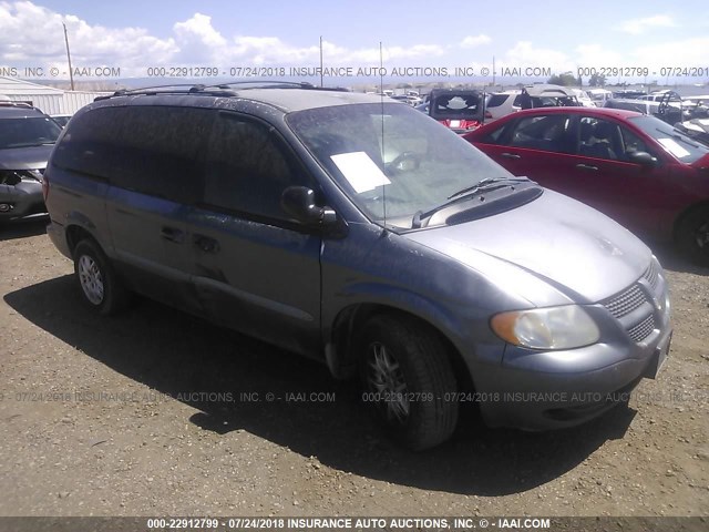 2B4GP44302R621170 - 2002 DODGE GRAND CARAVAN SPORT BLUE photo 1