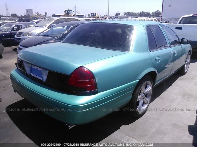 2FAFP71W37X120295 - 2007 FORD CROWN VICTORIA POLICE INTERCEPTOR TEAL photo 4