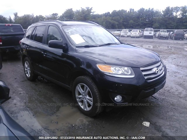 5XYZH4AG7CG102722 - 2012 HYUNDAI SANTA FE SE BLACK photo 1