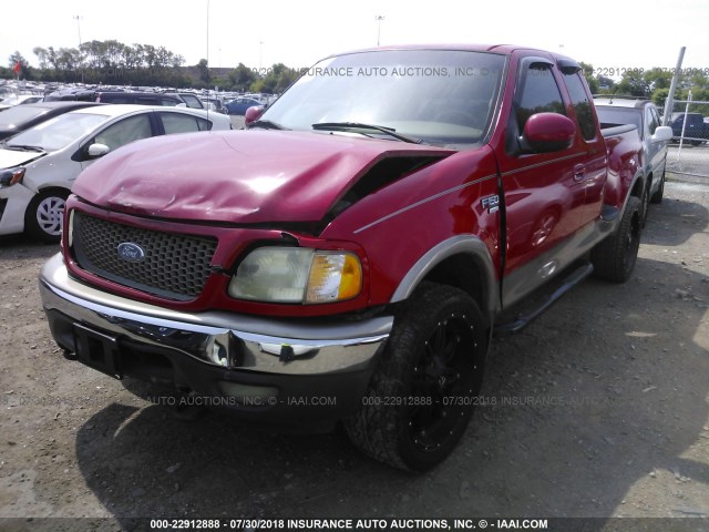 2FTRX08L41CA79524 - 2001 FORD F150 RED photo 2