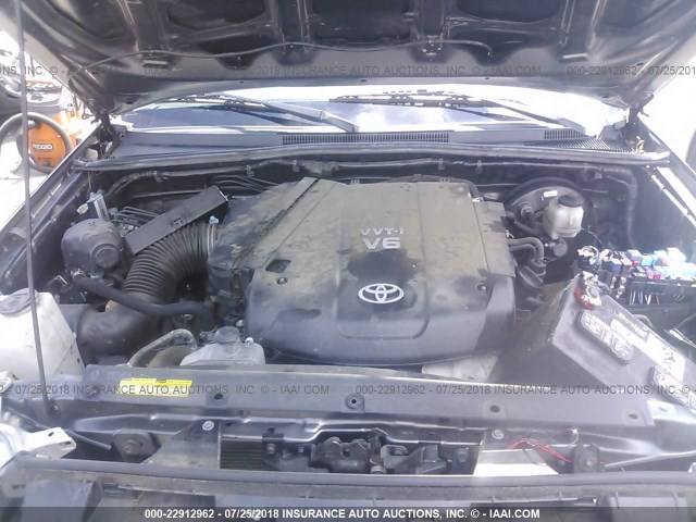 5TFJU4GN9EX058902 - 2014 TOYOTA TACOMA DOUBLE CAB PRERUNNER GRAY photo 10