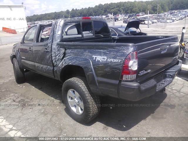 5TFJU4GN9EX058902 - 2014 TOYOTA TACOMA DOUBLE CAB PRERUNNER GRAY photo 3
