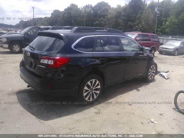 4S4BSBNC1F3328645 - 2015 SUBARU OUTBACK 2.5I LIMITED BLACK photo 4